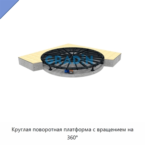 Круглая поворотная платформа с вращением на 360°