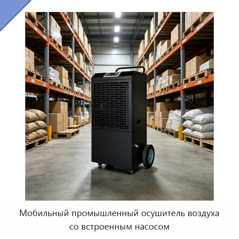 Мобильный промышленный осушитель воздуха со встроенным насосом — Воздухоочистительное оборудование