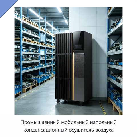 Промышленный мобильный напольный конденсационный осушитель воздуха