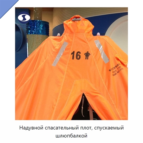 Надувной спасательный плот, спускаемый шлюпбалкой