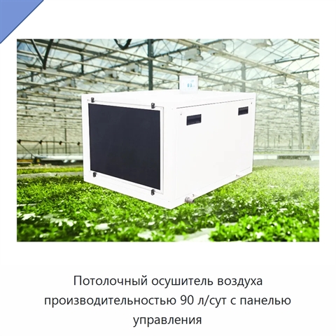 Потолочный осушитель воздуха производительностью 90 л/сут с панелью управления