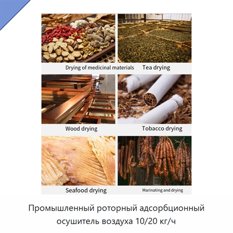 Промышленный роторный адсорбционный осушитель воздуха 10/20 кг/ч