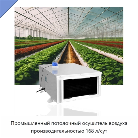 Промышленный потолочный осушитель воздуха производительностью 168 л/сут
