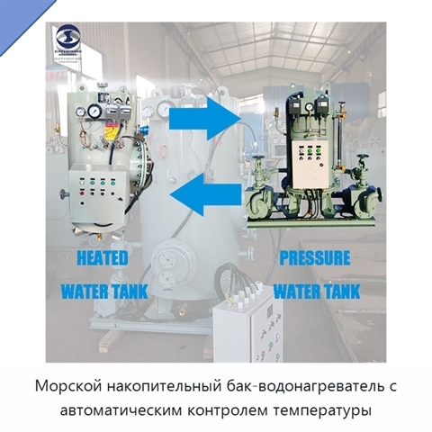 Морской накопительный бак-водонагреватель с автоматическим контролем температуры