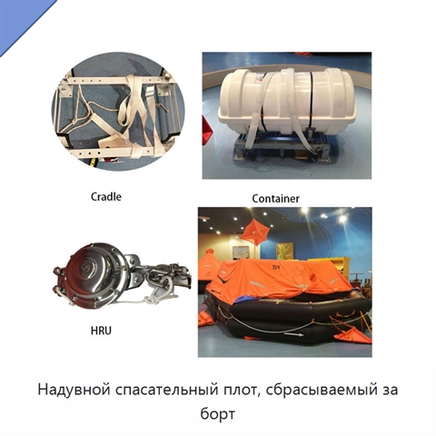 Надувной спасательный плот, сбрасываемый за борт