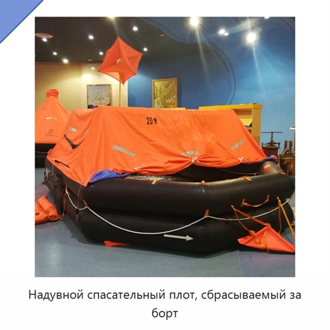 Надувной спасательный плот, сбрасываемый за борт