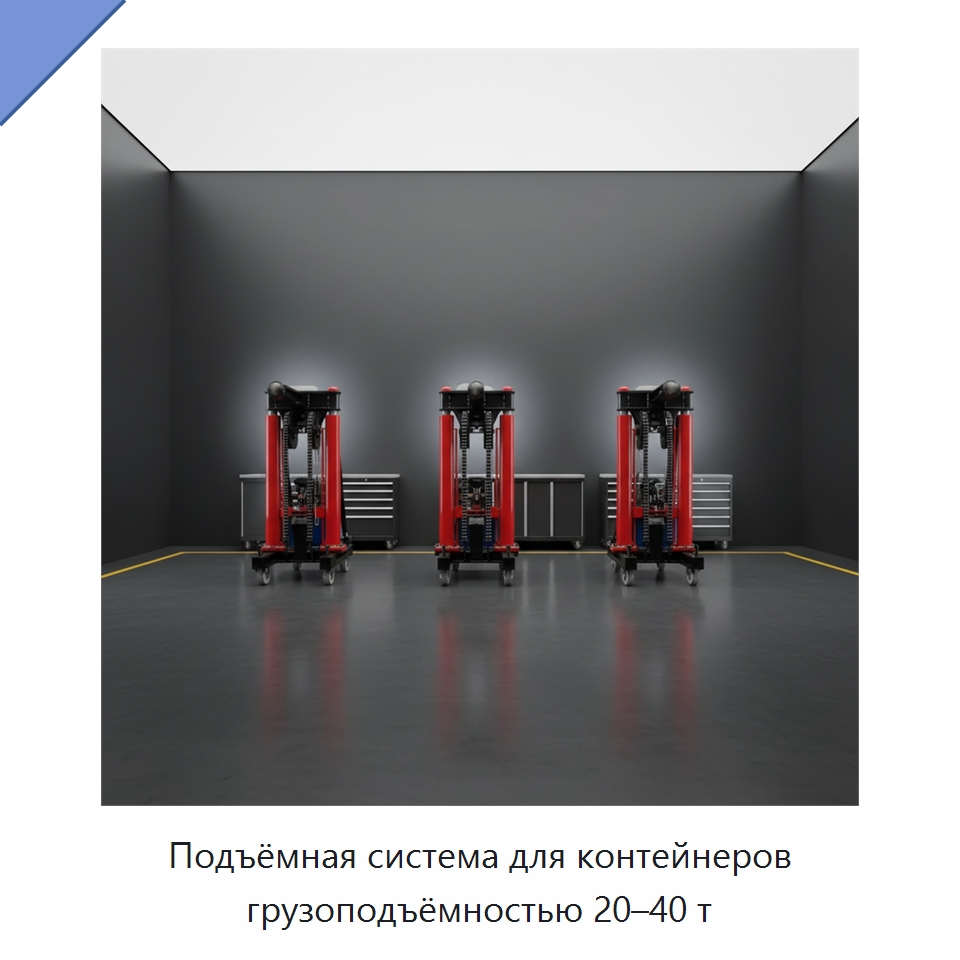 Подъёмная система для контейнеров грузоподъёмностью 20–40 т — Электротали