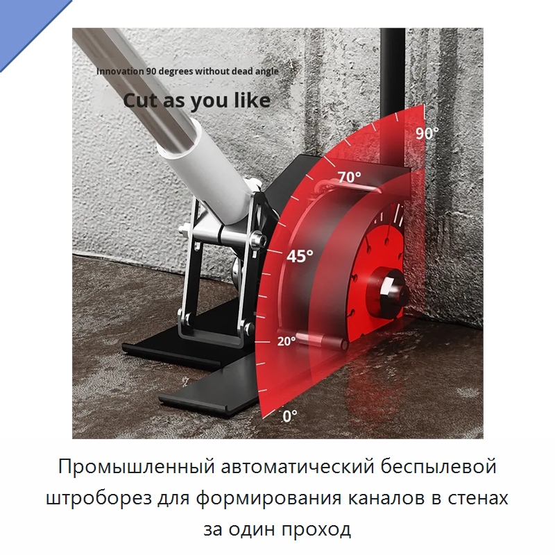 Промышленный автоматический беспылевой штроборез для формирования каналов в стенах за один проход — Специальный электроинструмент