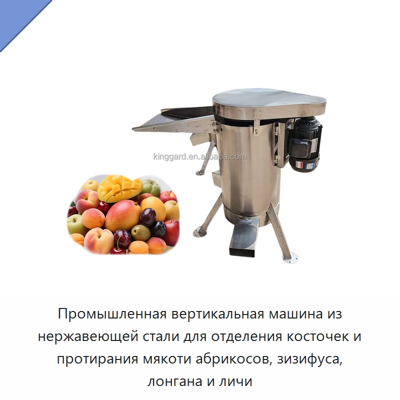 Промышленная вертикальная машина из нержавеющей стали для отделения косточек и протирания мякоти абрикосов, зизифуса, лонгана и личи — Оборудование для переработки фруктов и овощей