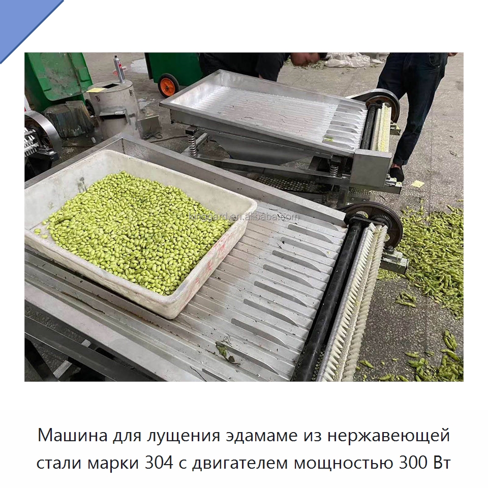 Машина для лущения эдамаме из нержавеющей стали марки 304 с двигателем мощностью 300 Вт