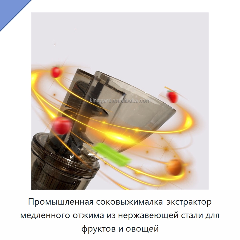 Промышленная соковыжималка-экстрактор медленного отжима из нержавеющей стали для фруктов и овощей