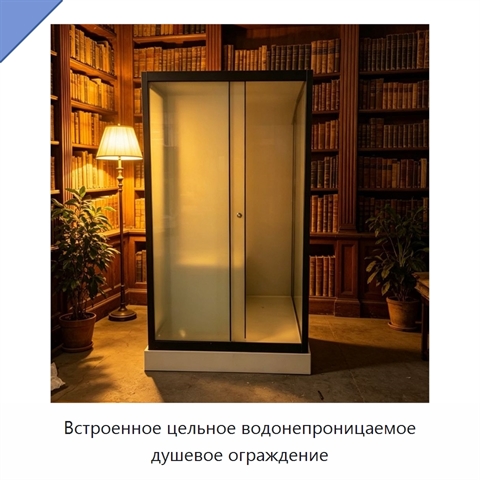 Встроенное цельное водонепроницаемое душевое ограждение