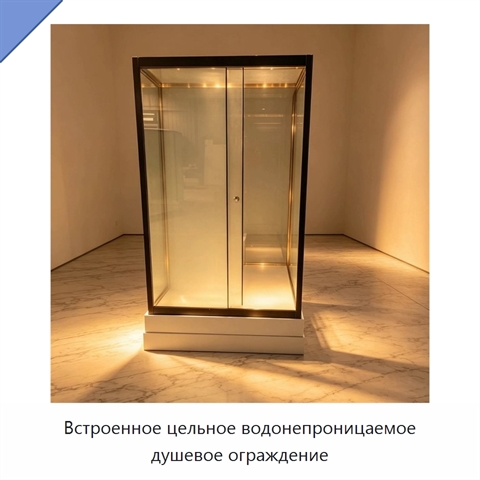 Встроенное цельное водонепроницаемое душевое ограждение