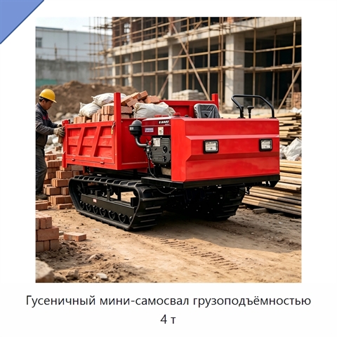 Гусеничный мини-самосвал грузоподъёмностью 4 т