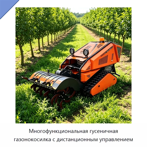 Многофункциональная гусеничная газонокосилка с дистанционным управлением