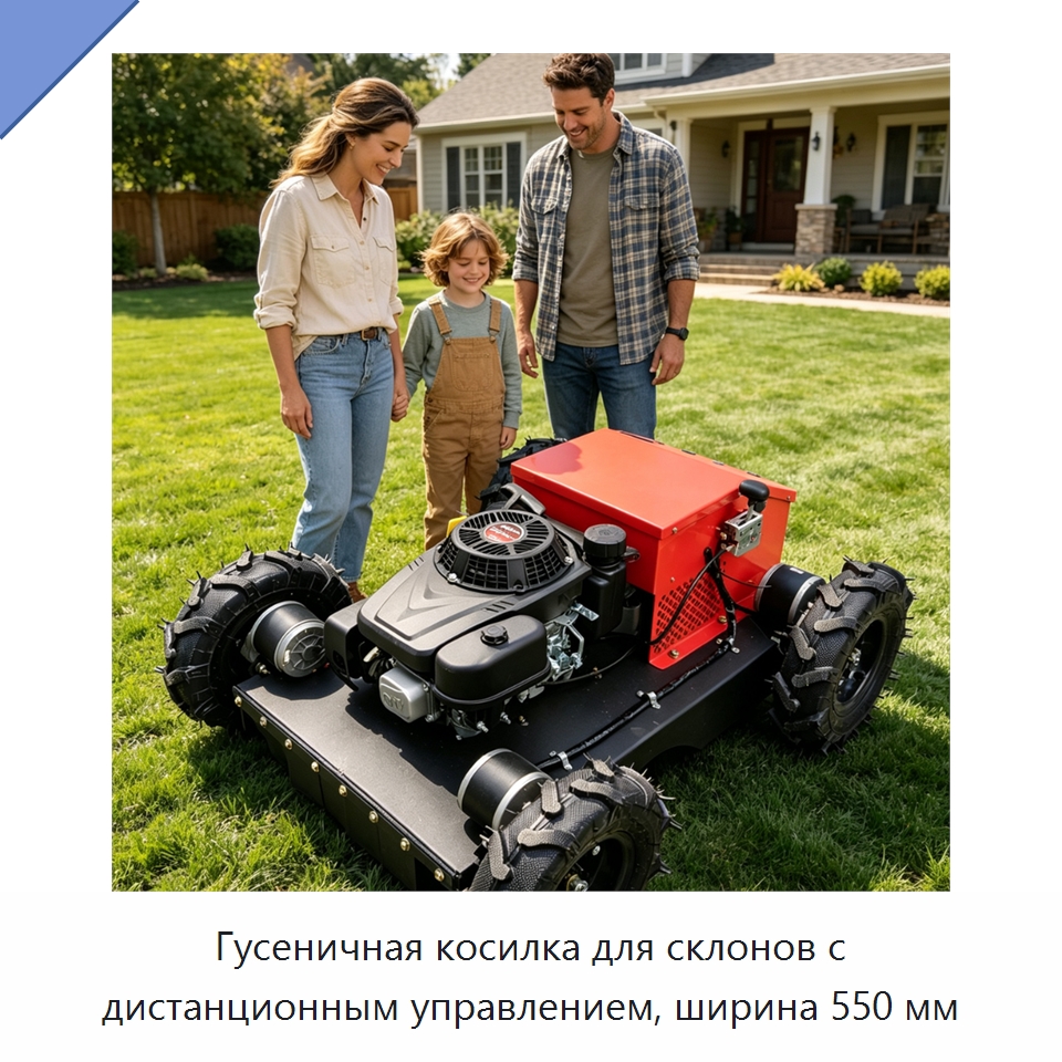 Гусеничная косилка для склонов с дистанционным управлением, ширина 550 мм — Газонокосилки