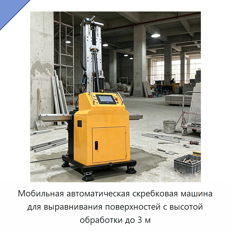 Мобильная автоматическая скребковая машина для выравнивания поверхностей с высотой обработки до 3 м — Специальные машины и промышленное оборудование
