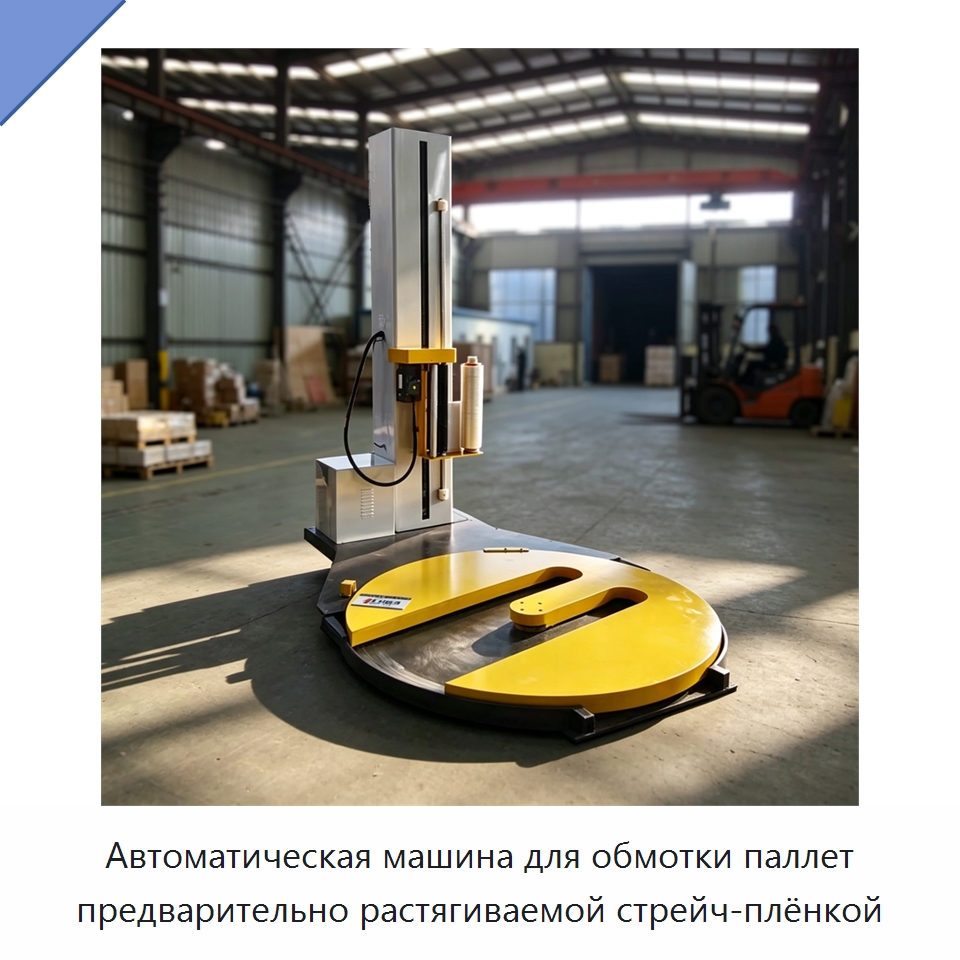 Автоматическая машина для обмотки паллет предварительно растягиваемой стрейч-плёнкой — Оберточные машины