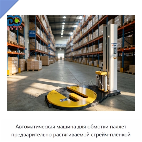 Автоматическая машина для обмотки паллет предварительно растягиваемой стрейч-плёнкой