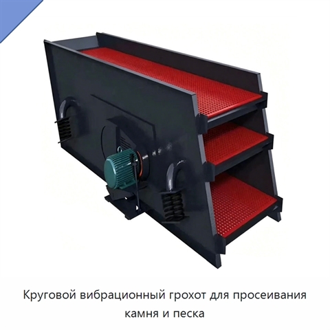 Круговой вибрационный грохот для просеивания камня и песка