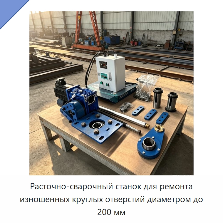 Расточно-сварочный станок для ремонта изношенных круглых отверстий диаметром до 200 мм — Специальная строительная техника