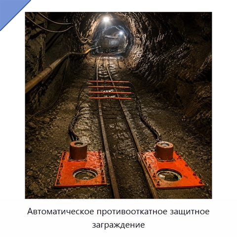 Автоматическое противооткатное защитное заграждение