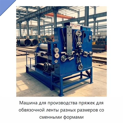 Машина для производства пряжек для обвязочной ленты разных размеров со сменными формами