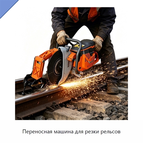 Переносная машина для резки рельсов
