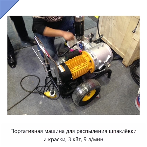Портативная машина для распыления шпаклёвки и краски, 3 кВт, 9 л/мин