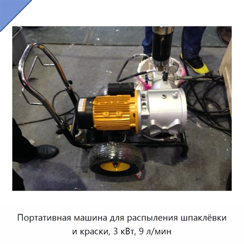 Портативная машина для распыления шпаклёвки и краски, 3 кВт, 9 л/мин