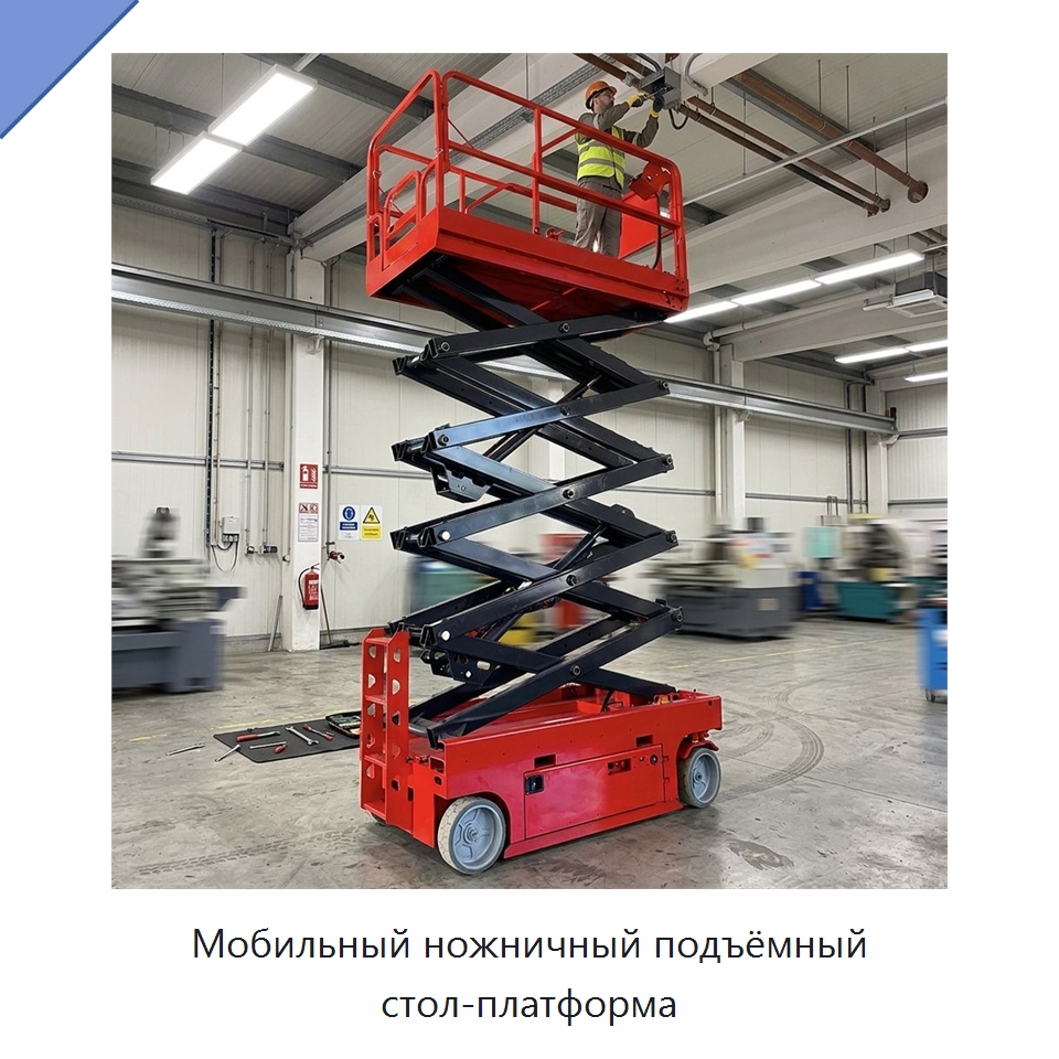 Мобильный ножничный подъёмный стол-платформа — Подъемные столы