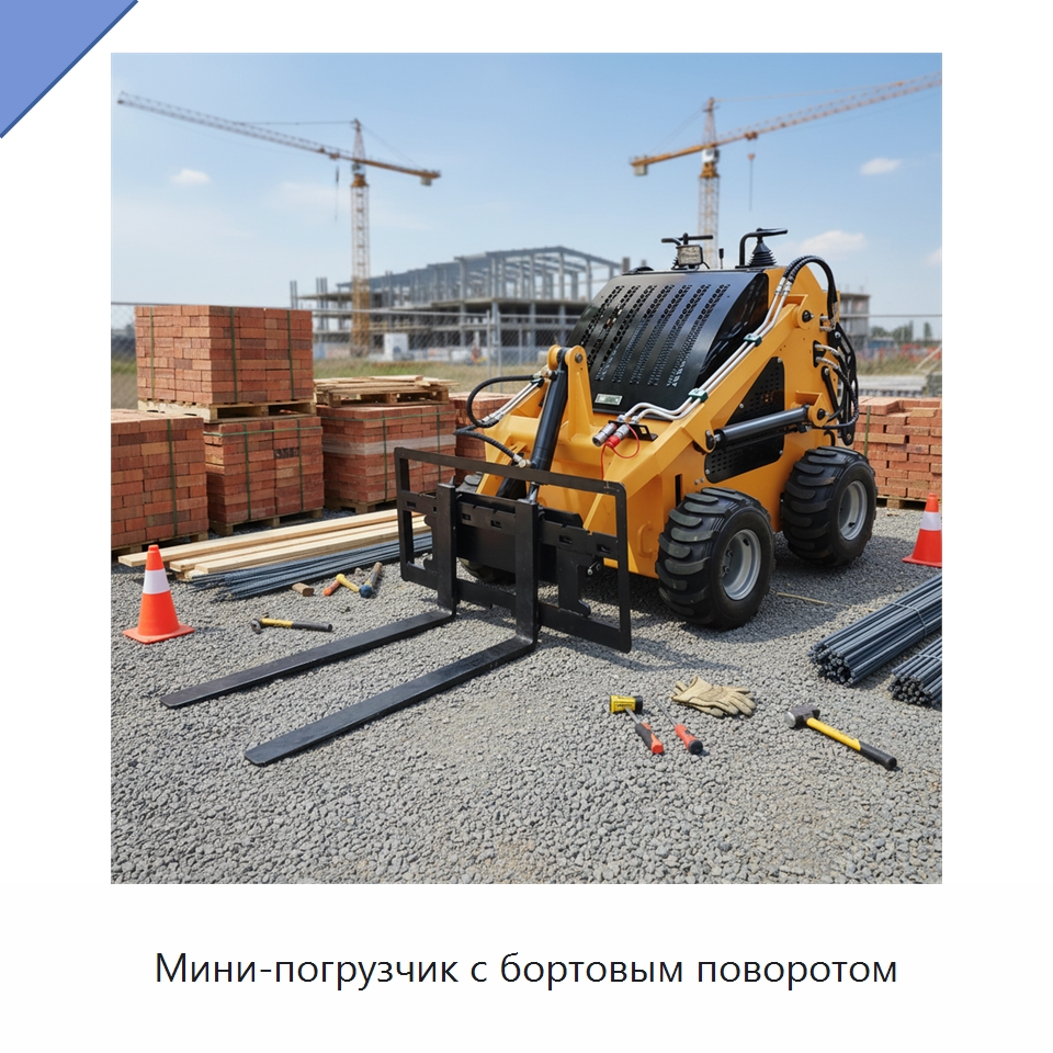 Мини-погрузчик с бортовым поворотом — Землеройная техника