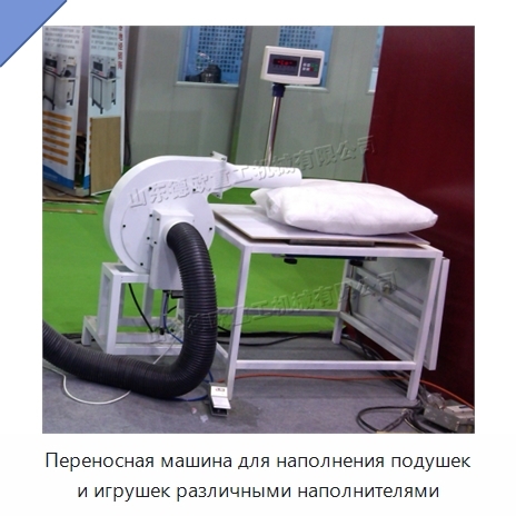 Переносная машина для наполнения подушек и игрушек различными наполнителями