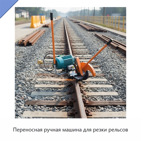 Переносная ручная машина для резки рельсов
