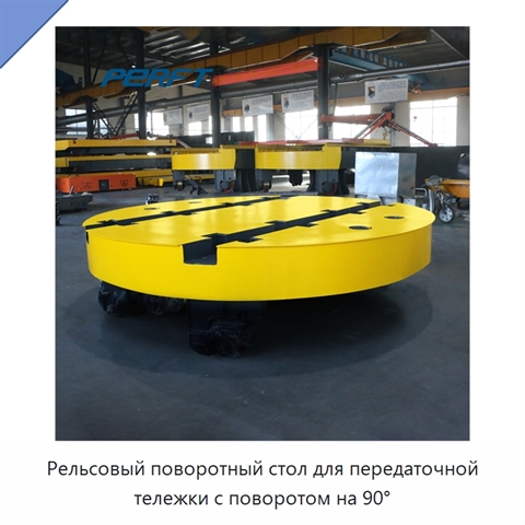 Рельсовый поворотный стол для передаточной тележки с поворотом на 90°