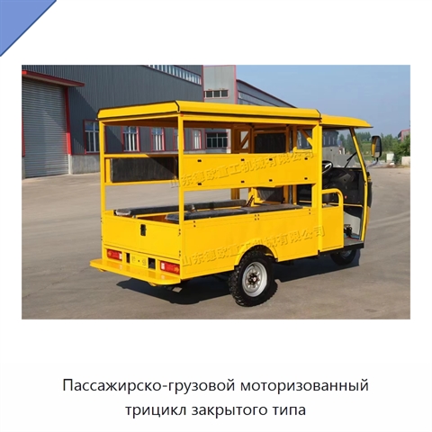 Пассажирско-грузовой моторизованный трицикл закрытого типа