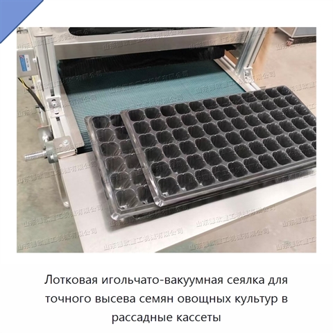 Лотковая игольчато-вакуумная сеялка для точного высева семян овощных культур в рассадные кассеты
