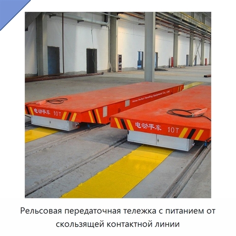 Рельсовая передаточная тележка с питанием от скользящей контактной линии