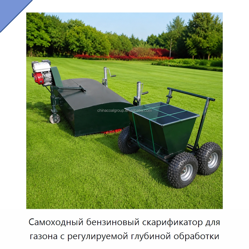 Самоходный бензиновый скарификатор для газона с регулируемой глубиной обработки — Специальная строительная техника