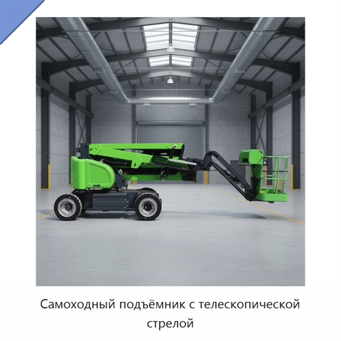 Самоходный подъёмник с телескопической стрелой
