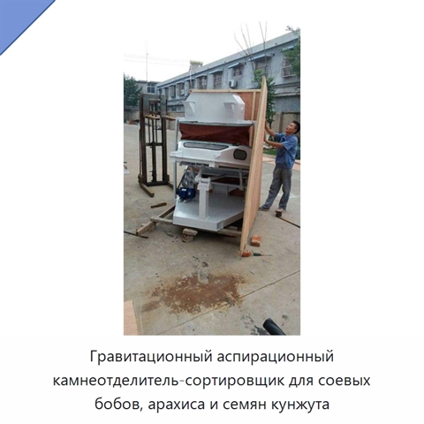 Гравитационный аспирационный камнеотделитель-сортировщик для соевых бобов, арахиса и семян кунжута
