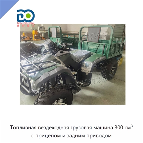 Топливная вездеходная грузовая машина 300 см³ с прицепом и задним приводом