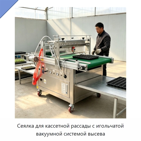 Сеялка для кассетной рассады с игольчатой вакуумной системой высева
