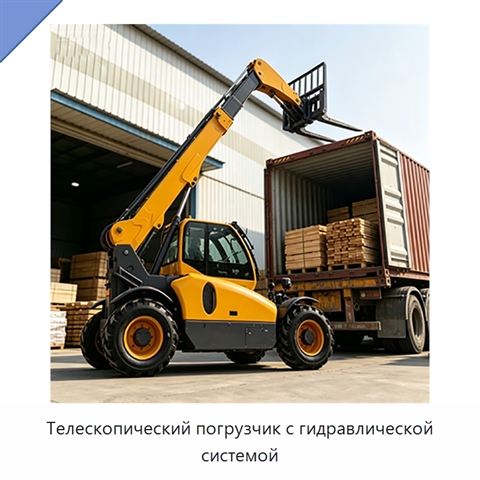Телескопический погрузчик с гидравлической системой
