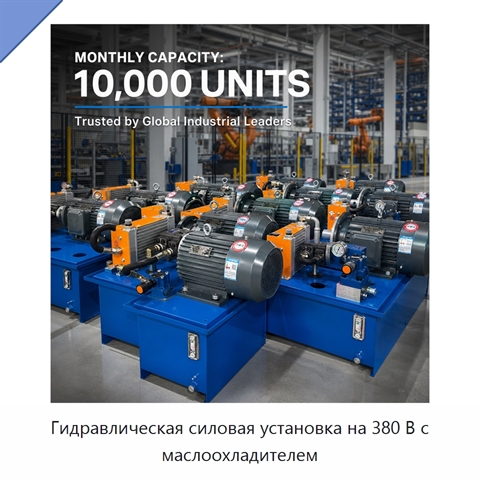 Гидравлическая силовая установка на 380 В с маслоохладителем