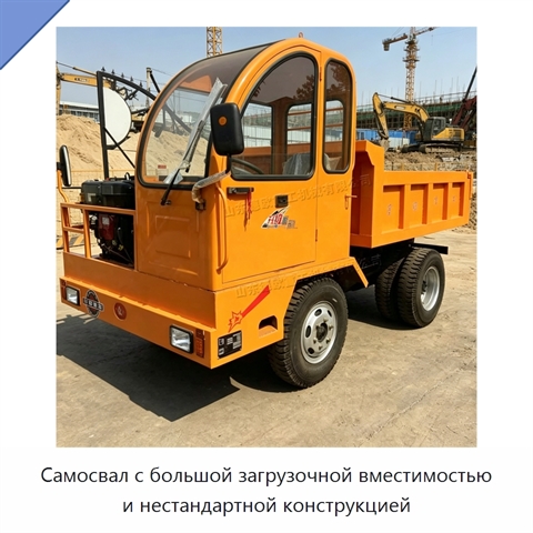 Самосвал с большой загрузочной вместимостью и нестандартной конструкцией