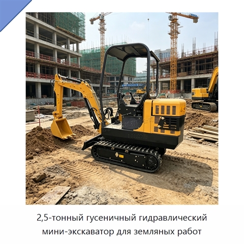 2,5-тонный гусеничный гидравлический мини-экскаватор для земляных работ