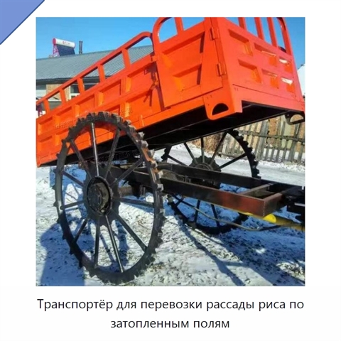 Транспортёр для перевозки рассады риса по затопленным полям