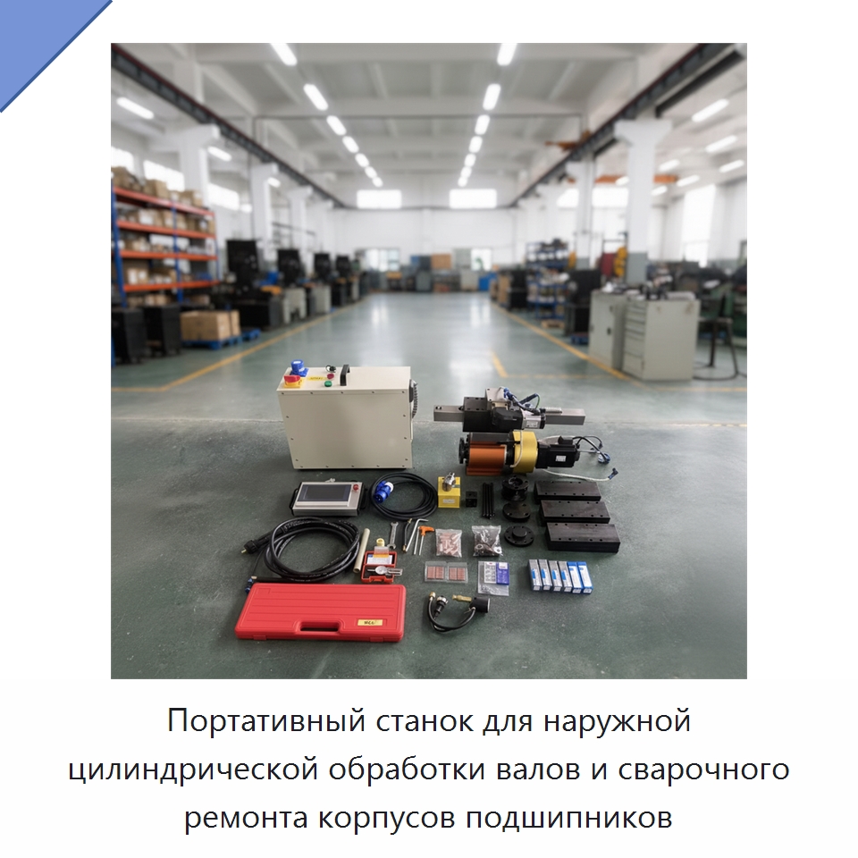 Портативный станок для наружной цилиндрической обработки валов и сварочного ремонта корпусов подшипников — Специальная строительная техника
