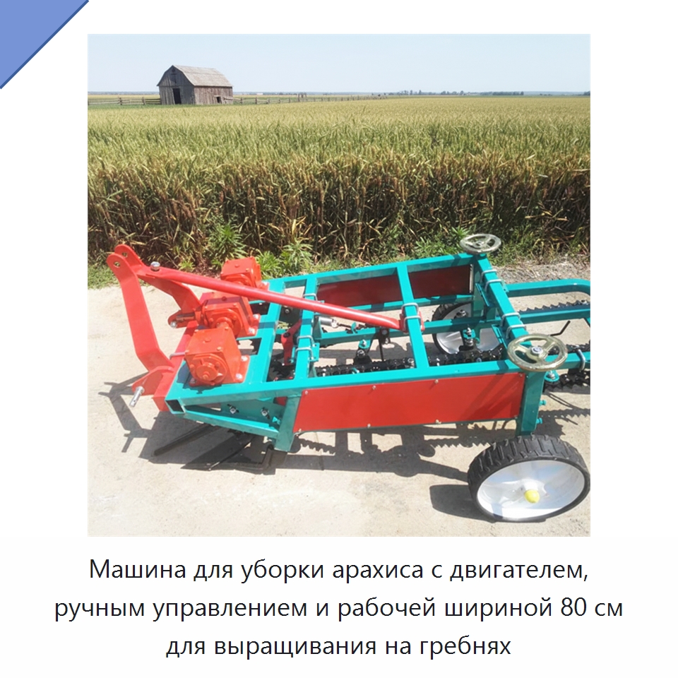 Машина для уборки арахиса с двигателем, ручным управлением и рабочей шириной 80 см для выращивания на гребнях — Специальная сельскохозяйственная техника